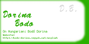 dorina bodo business card